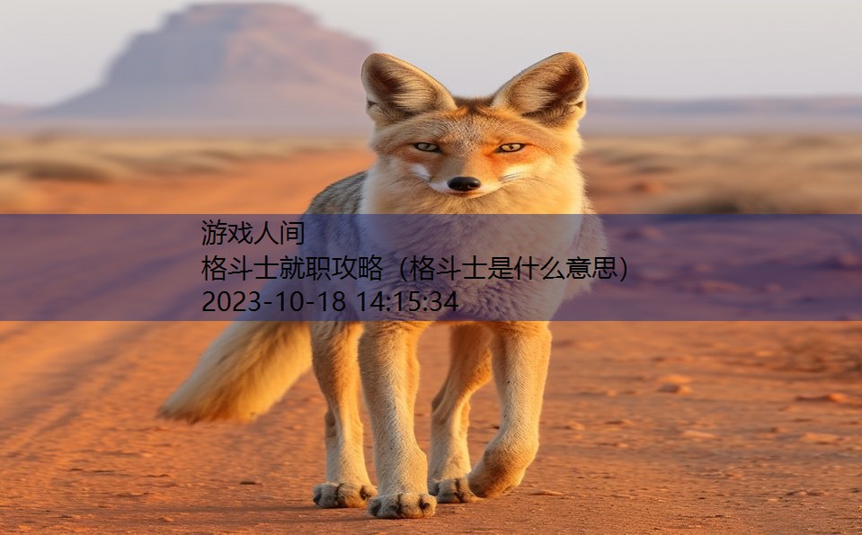 格斗士就职攻略(格斗士是什么意思) 格斗士就职攻略(格斗士是什么意思)