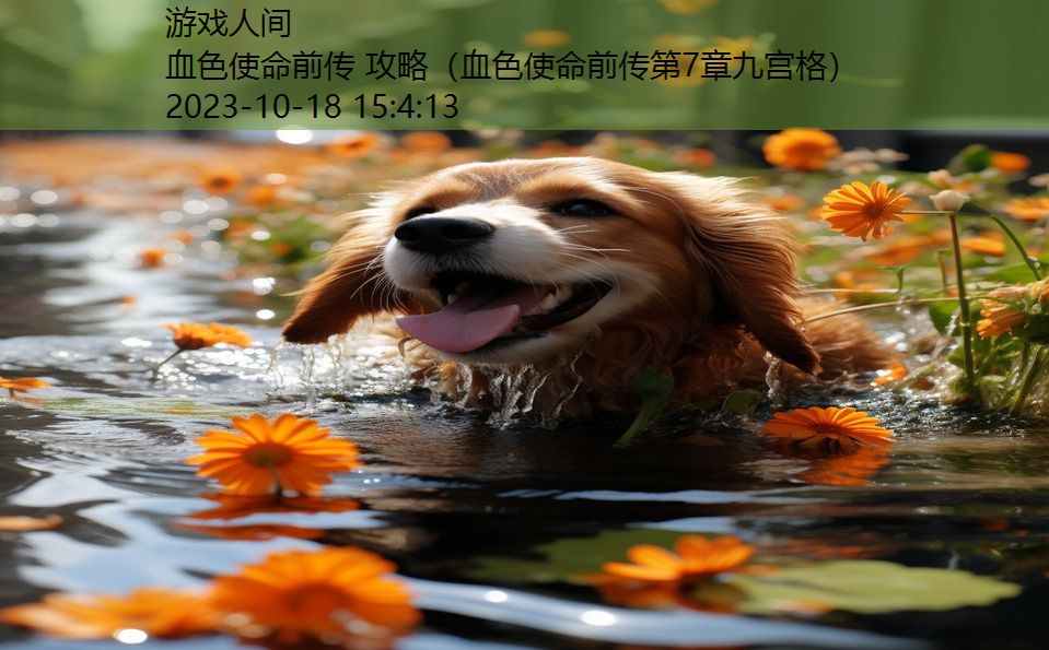 血色使命前传 攻略（血色使命前传第7章九宫格）