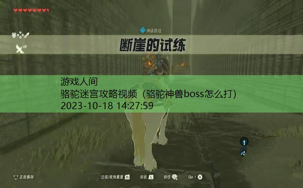 荒野之息断崖迷宫攻略