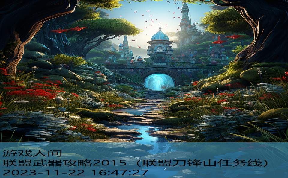 联盟武器攻略2015（联盟刀锋山任务线）