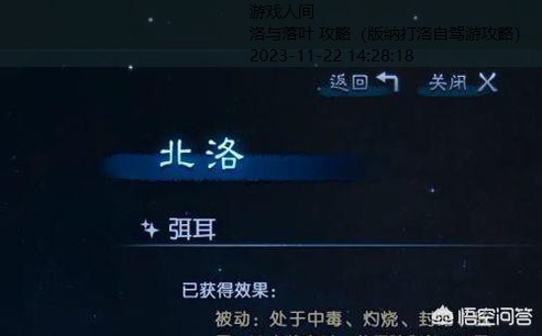 北洛星蕴加点攻略