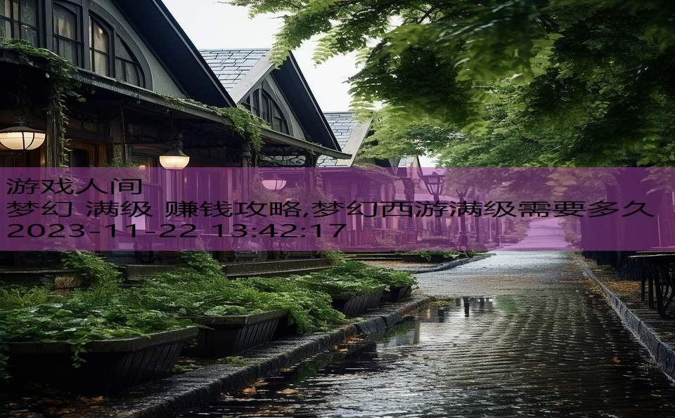 梦幻 满级 赚钱攻略,梦幻西游满级需要多久