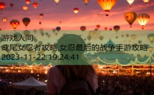 鸢尾女忍者攻略,女忍最后的战争手游攻略-游戏人间