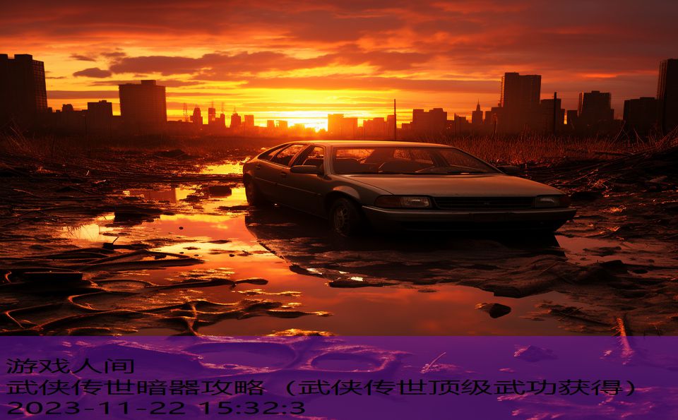 武侠传世暗器攻略（武侠传世顶级武功获得）