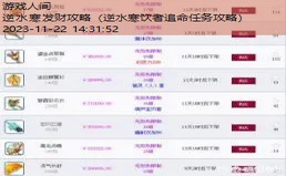 逆水寒发财攻略