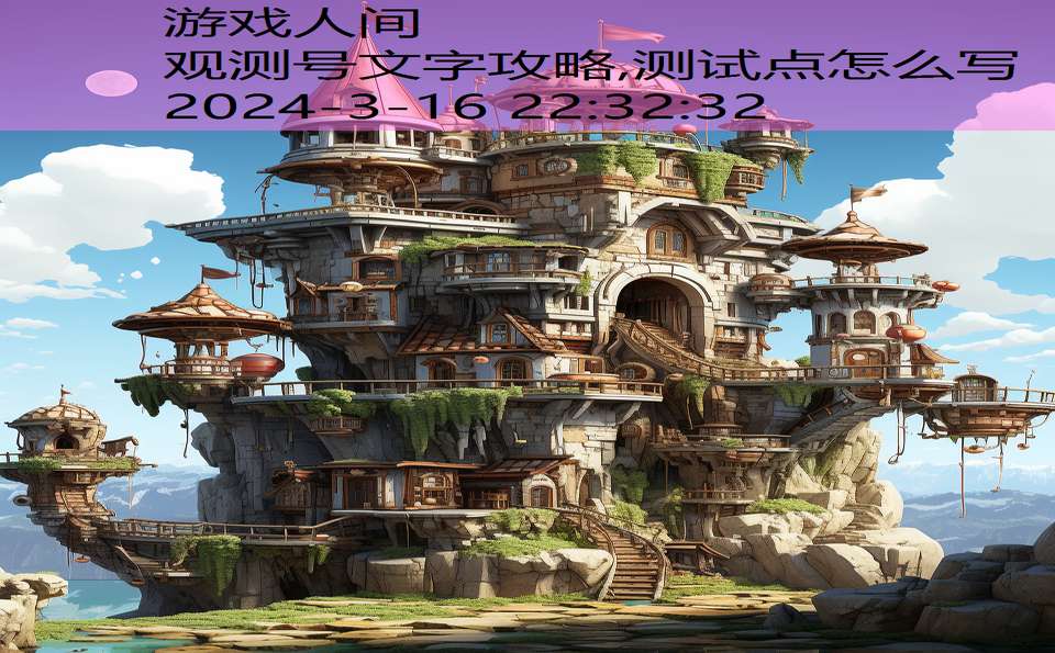 观测号文字攻略,测试点怎么写