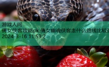 倩女侠客攻略pk,倩女幽魂侠客走什么路线比较强-游戏人间