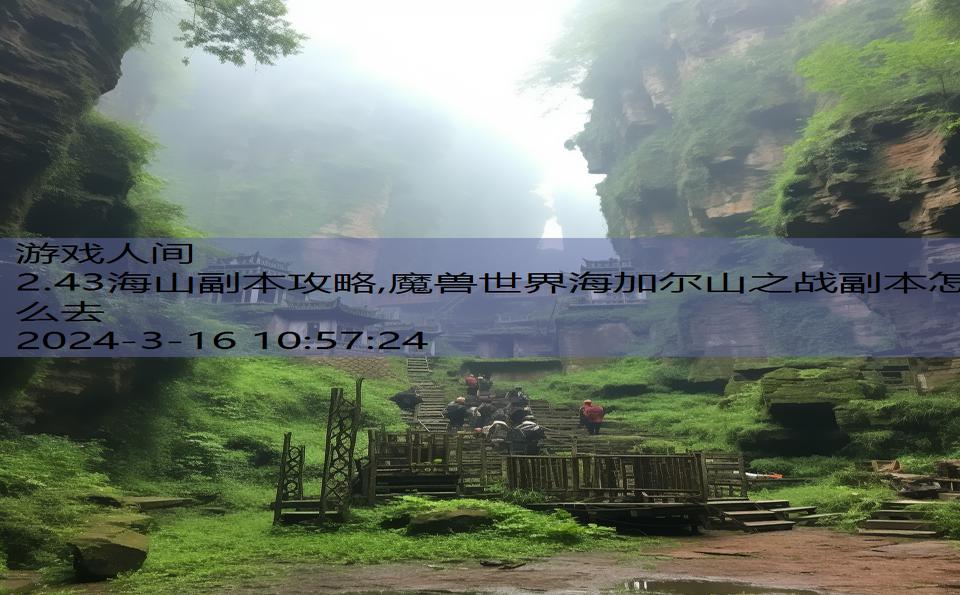 2.43海山副本攻略,魔兽世界海加尔山之战副本怎么去