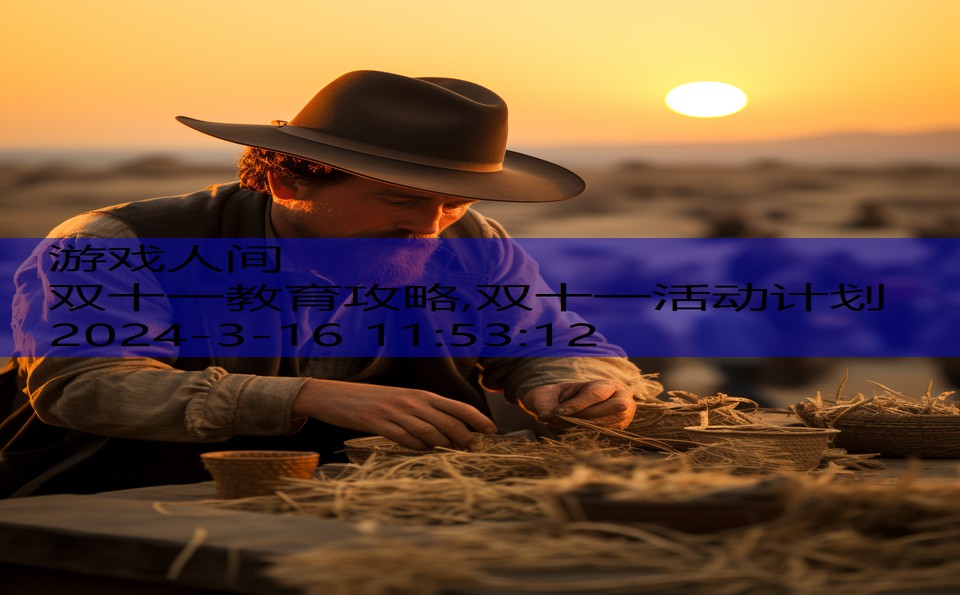 双十一教育攻略,双十一活动计划